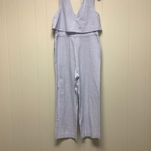 Zara Cotton Seersucker Jumpsuit Size XS - Picture 2 of 4